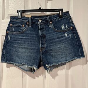 Levi's Blue Jean Shorts Distressed Cut-Off Style